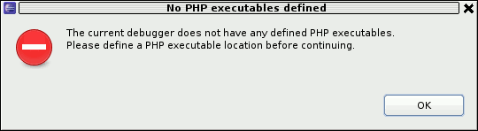 Eclipse PDT: no PHP executables defined