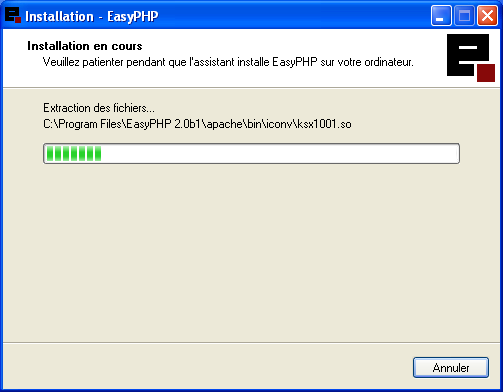 EasyPHP installation