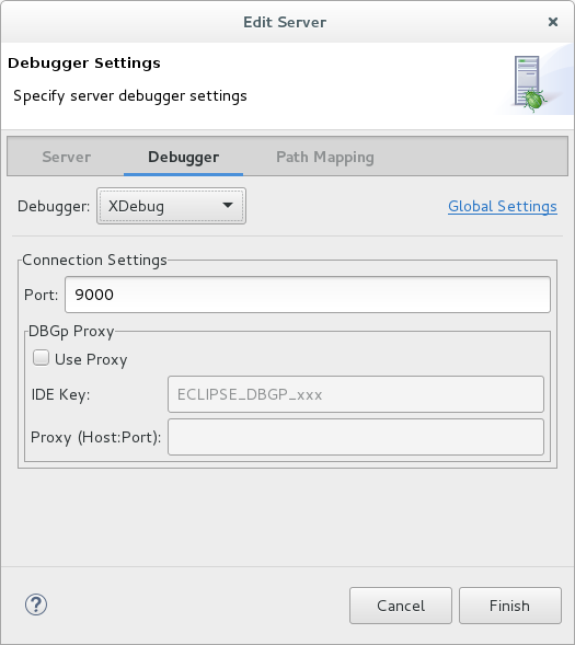 Configuration Xdebug d'un exécutable PHP dans eclipse