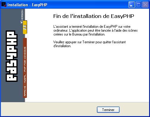 EasyPHP installé